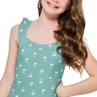 Maillot de bain une pièce imprimé avec bretelles à volants pour fille Summer Flirtt