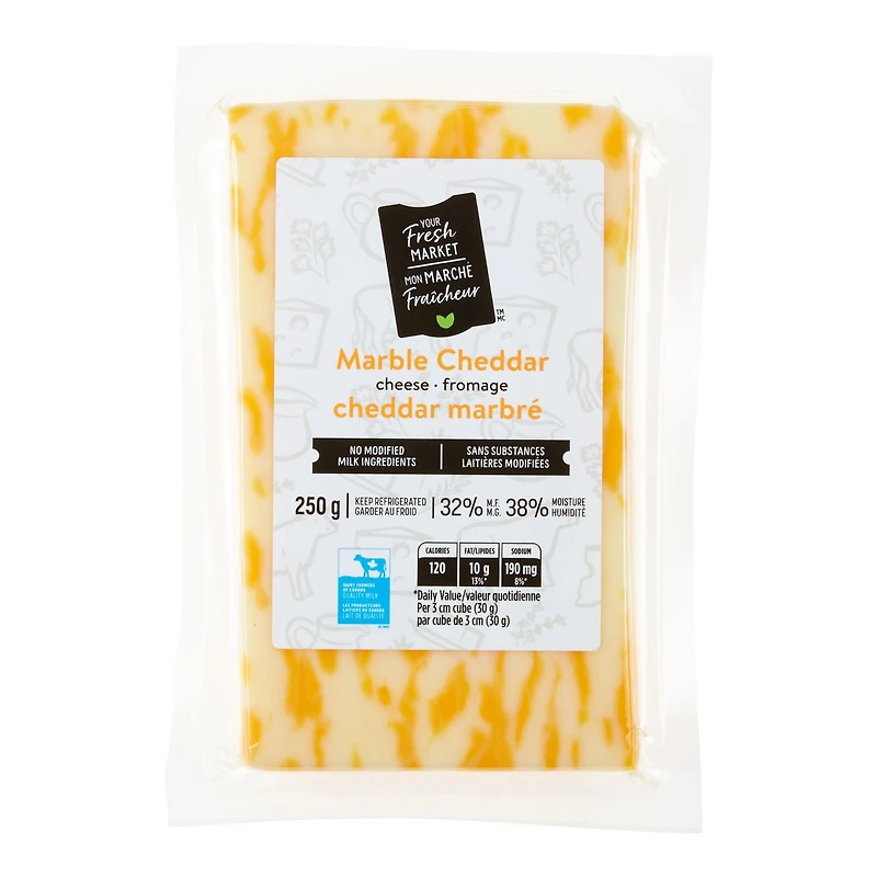 Fromage cheddar marbré Mon marché fraîcheur