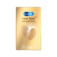 Durex® Préservatifs Real Feel en Polyisoprène Sans Latex, Grande Taille, 10 unités
