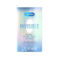 Condoms DurexMD Invisible XL Extrêmement minces | Extra lubrifiés | 8 condoms