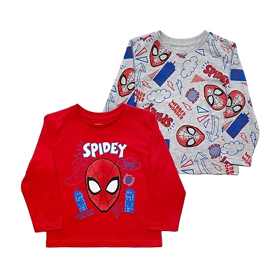 Ensemble de 2 hauts à manches longues Spidey Marvel pour tout-petits garçons