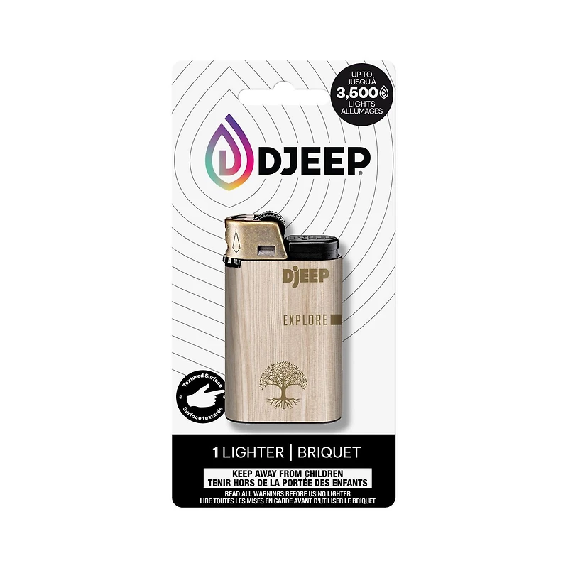 Briquets de poche DJEEP, Collection BOLD métallique texturée, briquets uniques