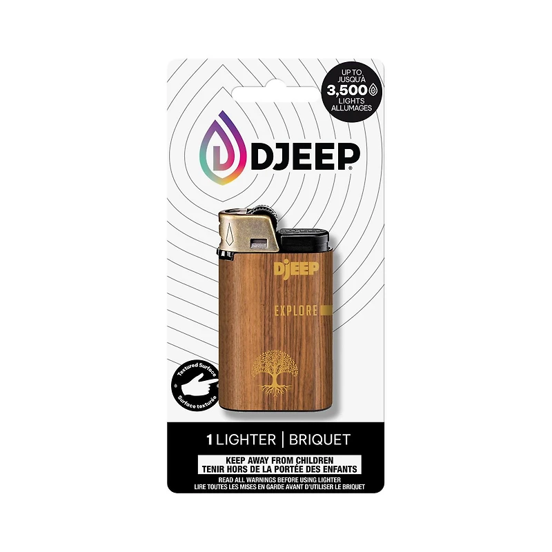 Briquets de poche DJEEP, Collection BOLD métallique texturée, briquets uniques
