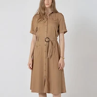 Devoted, Robe midi utilitaire à ceinture, tailles TP TG