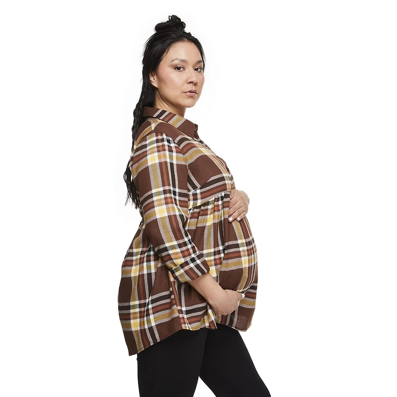 Chemisier nuisette noué à l’arrière manches longues Paisley Sky Maternité