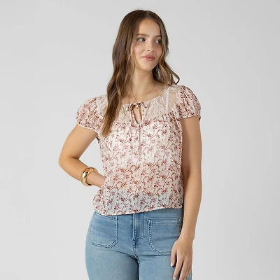 Devoted,Tie Front Top