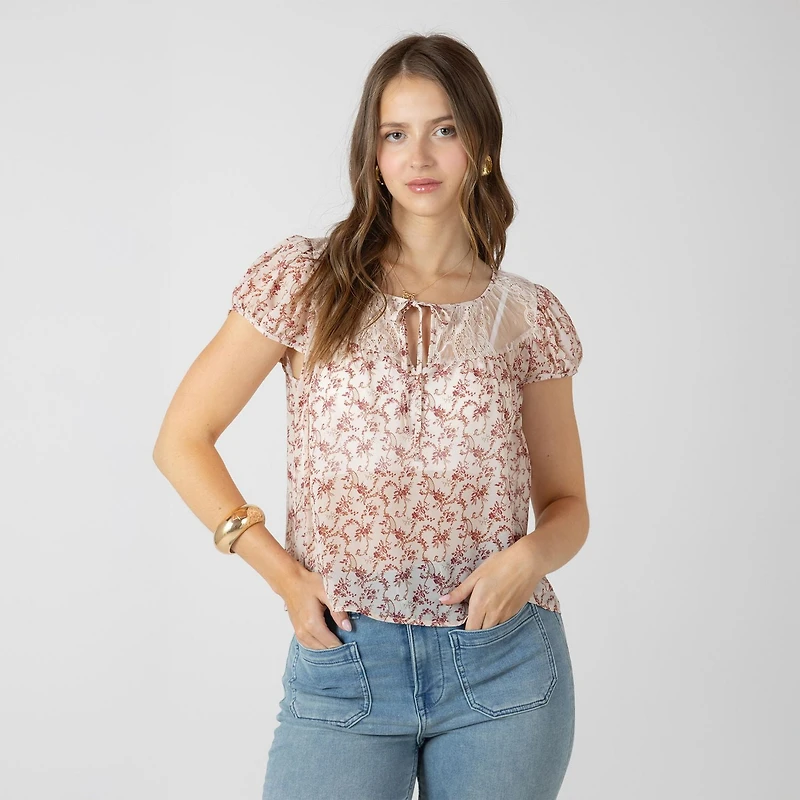 Devoted,Tie Front Top
