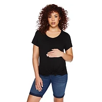 T-shirt de coupe tunique à manches courtes Paisley Sky Maternité