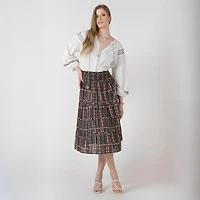 Devoted, Smocked Waist Skirt, Sizes XS-XL