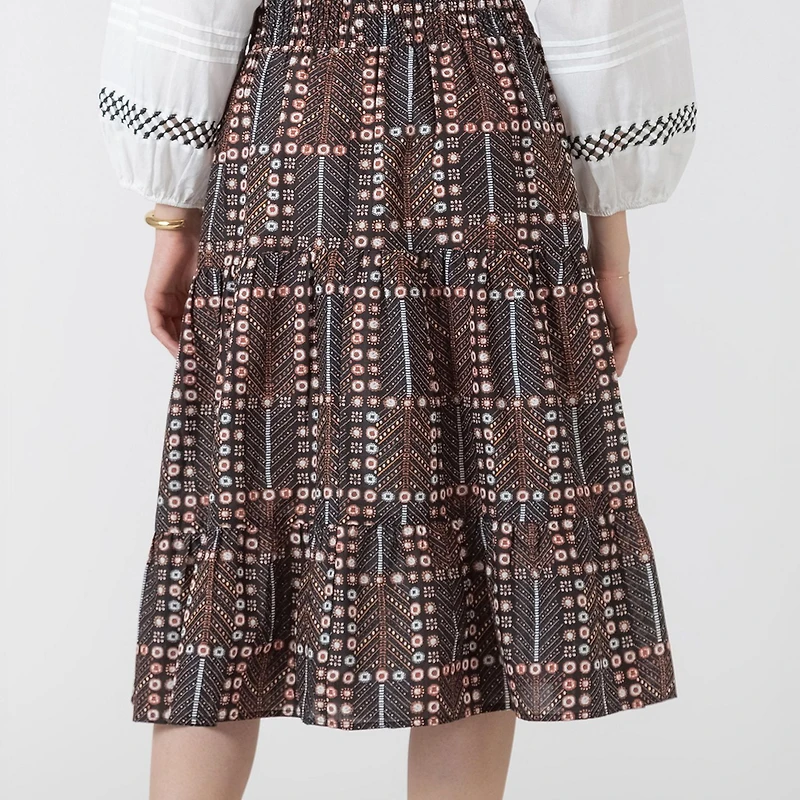 Devoted, Smocked Waist Skirt, Sizes XS-XL