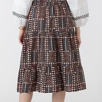 Devoted, Smocked Waist Skirt, Sizes XS-XL