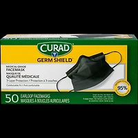 Masque noir Curad 50 Masque facial de procédure, noir