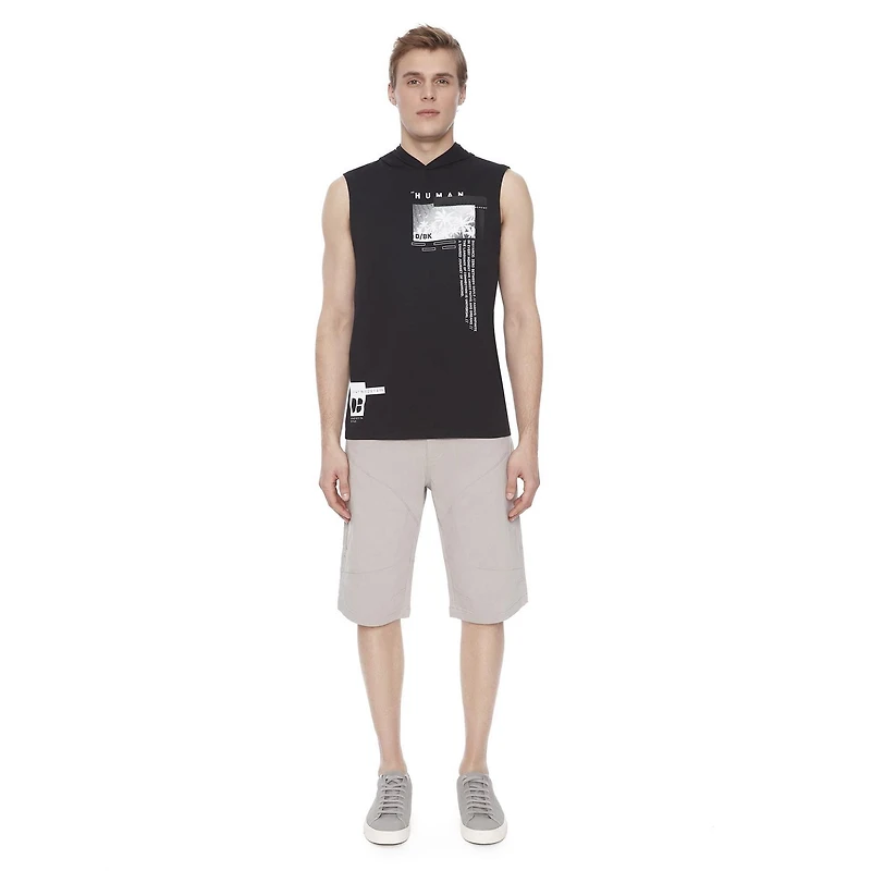 Débardeur à Capuche pour Homme Dark Black