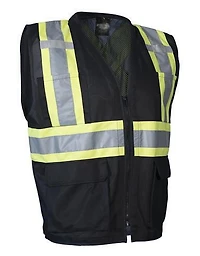 Forcefield Men's Safety Vest with Zipper Front