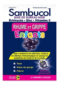 Sambucol Jr Chew Cold and Flu, Sambucol Kids Chewable tablets