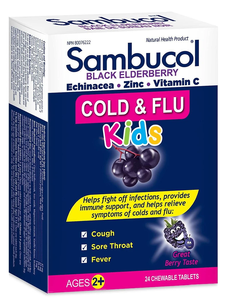Sambucol Jr Chew Rhume et Grippe Comprimes a croquer Sambucol kids