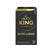 SKYN King Elite Large Non-Latex Lubricated Condoms, 12 Count