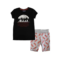 Ladies Stranger Things 2 Piece Bike Moon Logo Sheet Set