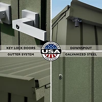 Scotts Lawn Care Storage Shed, 10x8, Green