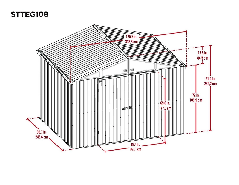 Scotts Lawn Care Storage Shed, 10x8, Green