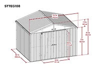 Scotts Lawn Care Storage Shed, 10x8, Green