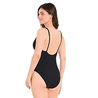 Maillot de bain une-pièce Captiva texturé à encolure en V pour femme