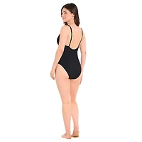 Maillot de bain une-pièce Captiva texturé à encolure en V pour femme