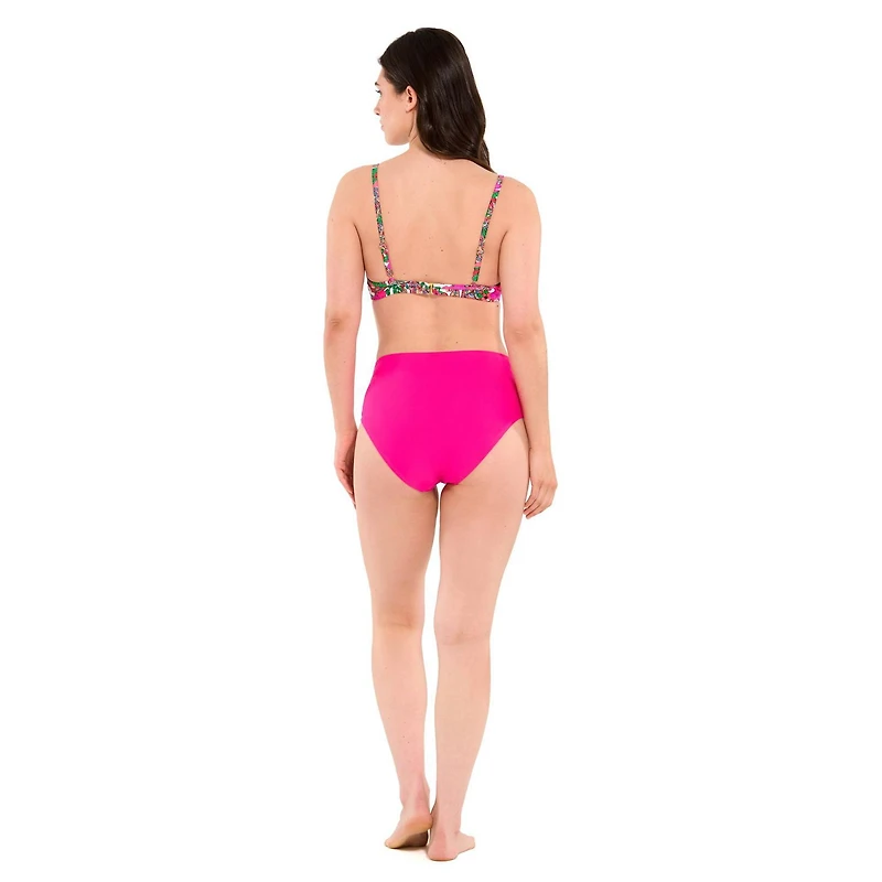 Captiva Women's Floral Underwire Front Tie Bikini Top