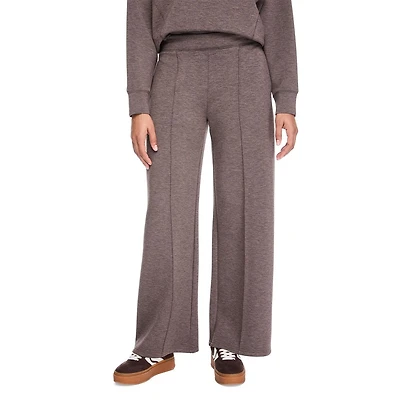 Pantalon de survêtement en tricot doux avec un pli piqué à la jambe George pour femmes