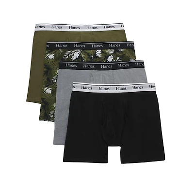 Hanes Originals Men's Boxer Briefs, Pack of 4, Stretch, Modern Fit, Cool & Breathable, A stylish collection of cool, modern essentials designed for comfort, made for every body