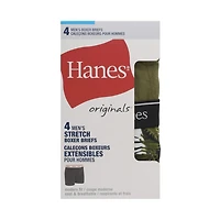 Hanes Originals Men's Boxer Briefs, Pack of 4, Stretch, Modern Fit, Cool & Breathable, A stylish collection of cool, modern essentials designed for comfort, made for every body