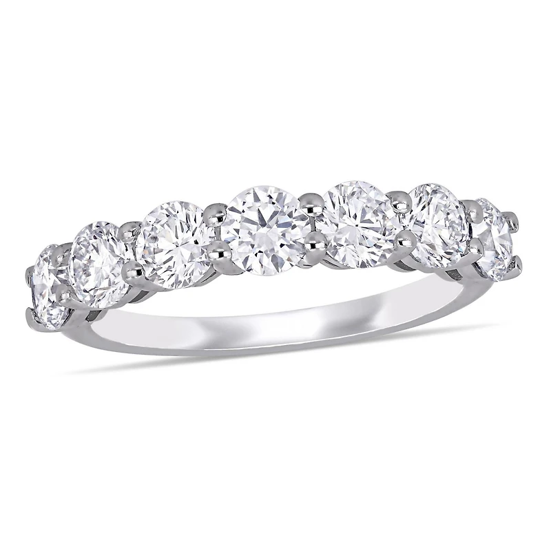 Miabella 1-3/4 Carat T.W. Lab-Grown Diamond 14K White Gold Semi-Eternity Ring