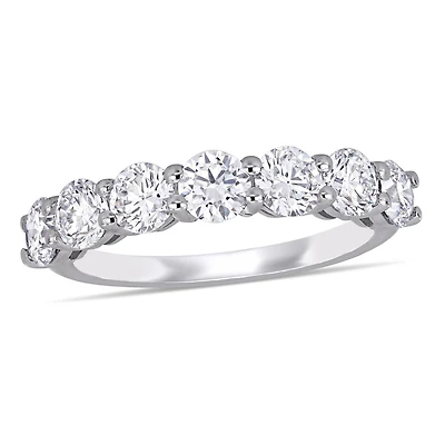 Miabella 1-3/4 Carat T.W. Lab-Grown Diamond 14K White Gold Semi-Eternity Ring