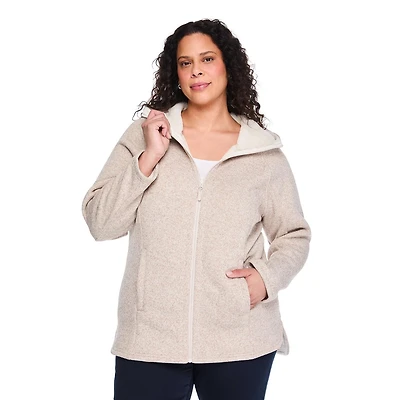 George Women's Plus Faux Shearling Zip Up Jacket