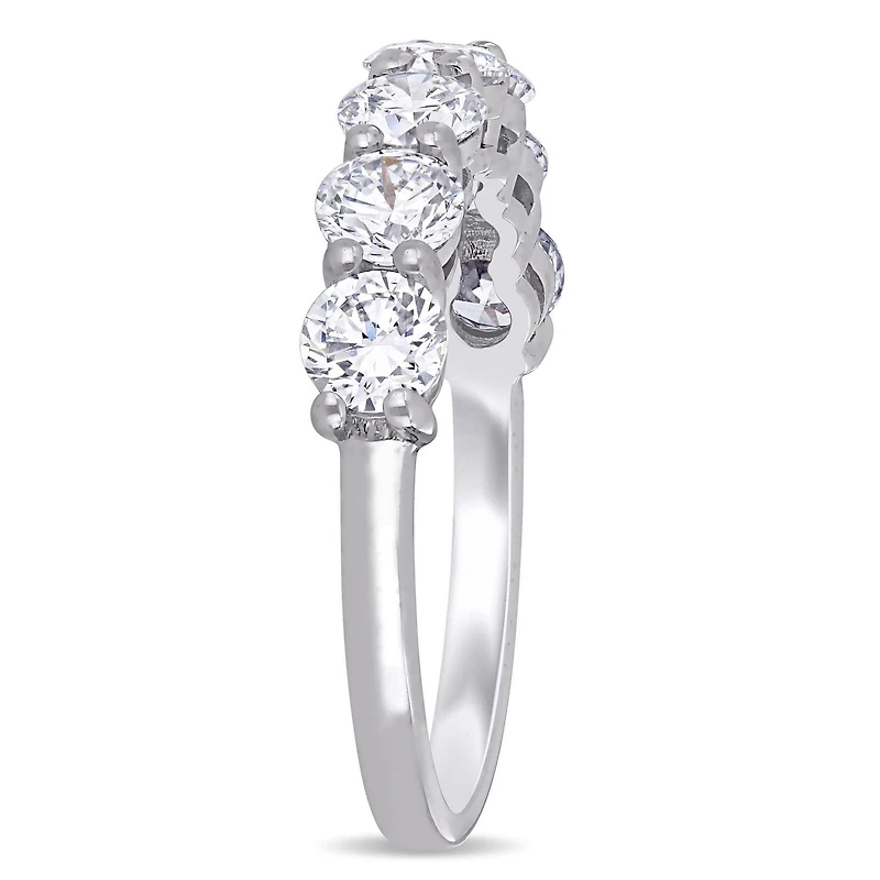 Miabella 1-3/4 Carat T.W. Lab-Grown Diamond 14K White Gold Semi-Eternity Ring
