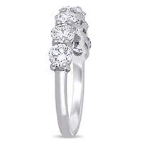 Miabella 1-3/4 Carat T.W. Lab-Grown Diamond 14K White Gold Semi-Eternity Ring