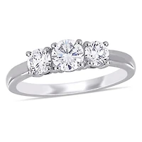 Bague à 3 pierres Miabella avec diamants de laboratoire 1 CT poids total en or blanc 14K