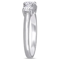 Miabella 1 Carat T.W. Lab-Grown Diamond 14K White Gold 3-Stone Engagement Ring