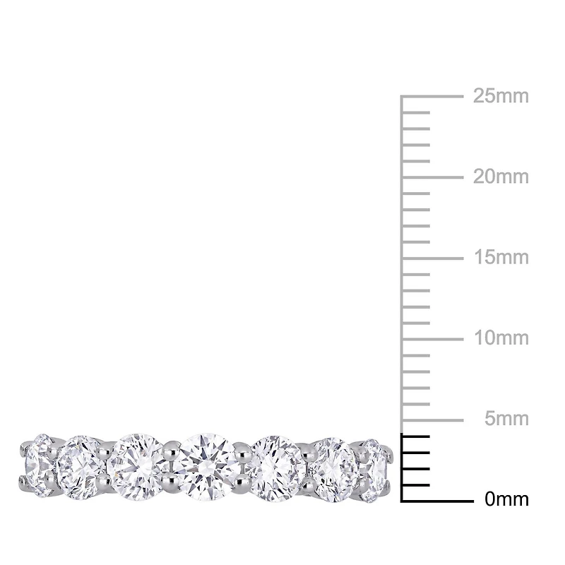 Miabella 1-3/4 Carat T.W. Lab-Grown Diamond 14K White Gold Semi-Eternity Ring