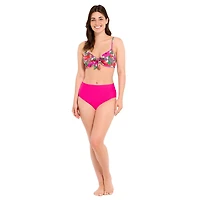 Captiva Women's High Waist Leg Bikini Bottom