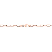 Miabella 18k Rose Gold Plated Sterling Silver Oval Link Bracelet