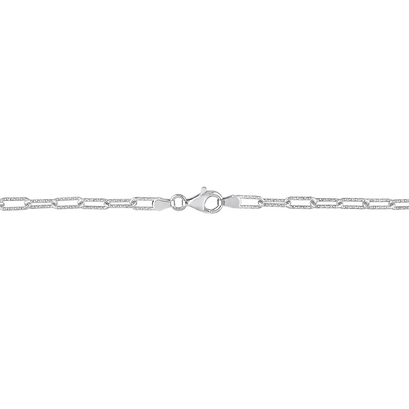 Collier chaîne paperclip de Miabella en argent sterling