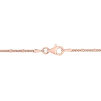 Miabella 18k Rose Gold Plated Sterling Silver Curb Link Necklace