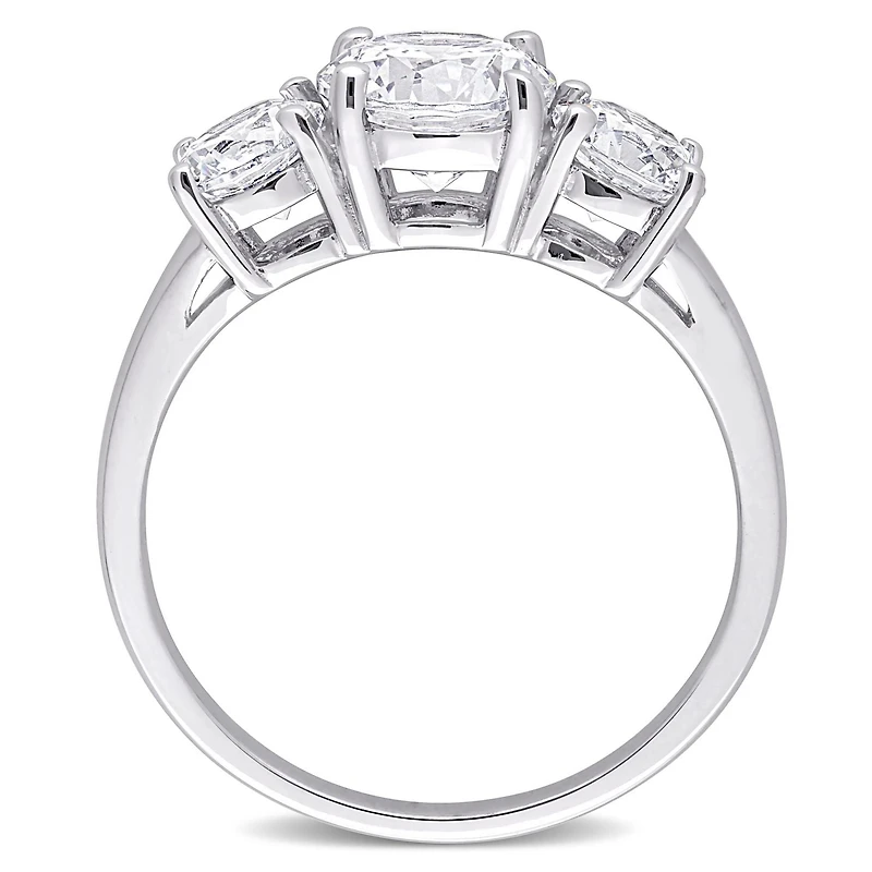 Miabella 3-3/4 Carat T.G.W. Cubic Zirconia Sterling Silver 3-Stone Engagement Ring