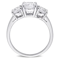 Miabella 3-3/4 Carat T.G.W. Cubic Zirconia Sterling Silver 3-Stone Engagement Ring