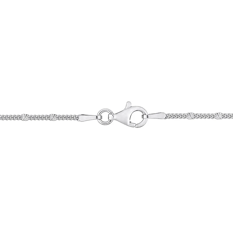 Miabella Sterling Silver Curb Link Necklace