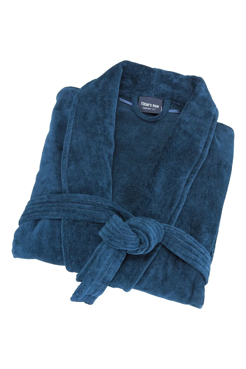 Today's Man Cotton Belted Bath Robe