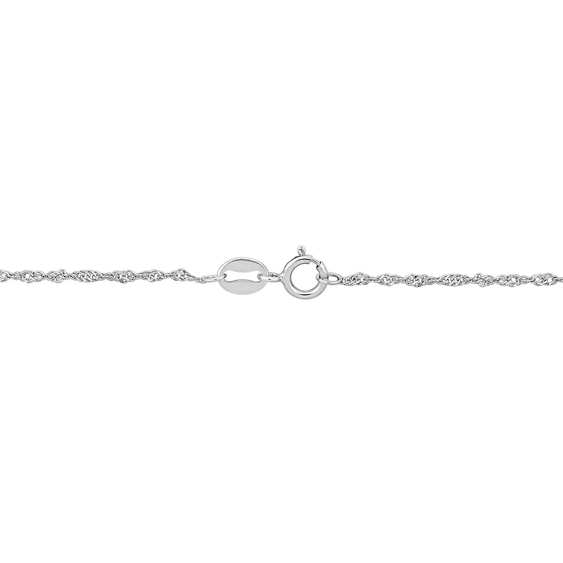 Collier Chaîne Singapour de Miabella en Platine