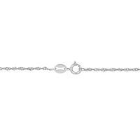 Collier Chaîne Singapour de Miabella en Platine