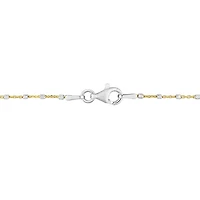 Miabella 18k Yellow Gold Plated Sterling Silver Bead Station Necklace
